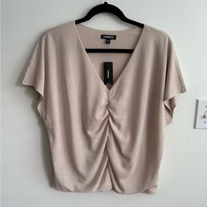 NEW Express Draped V-Neck Blouse
